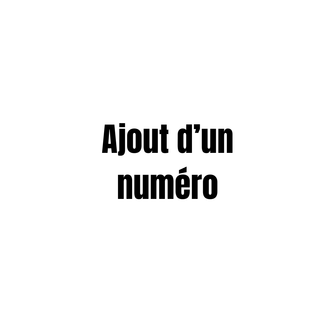 Ajout option (Nom, Numéro, Manche)