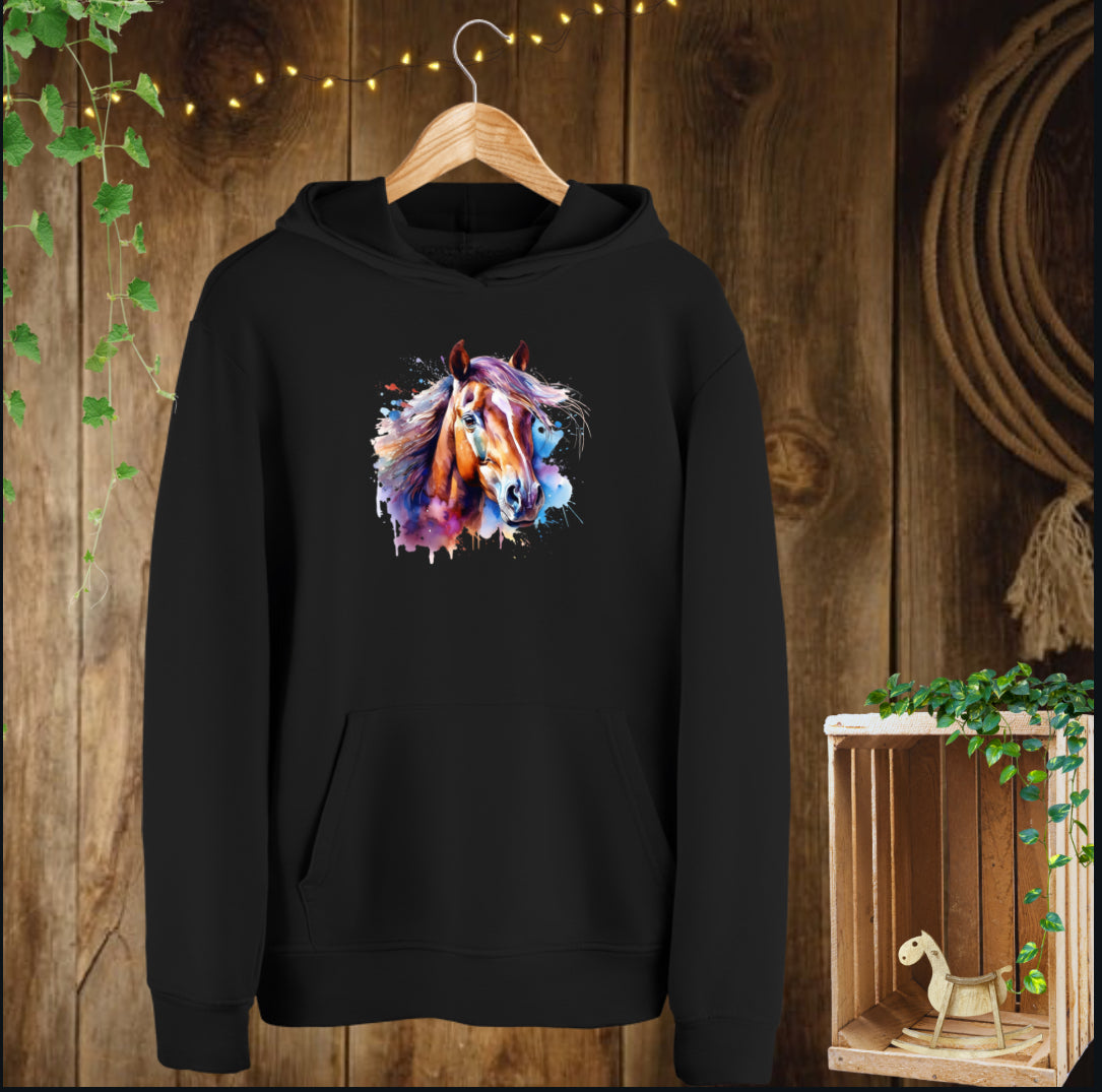 Hoodie - Cheval coloré
