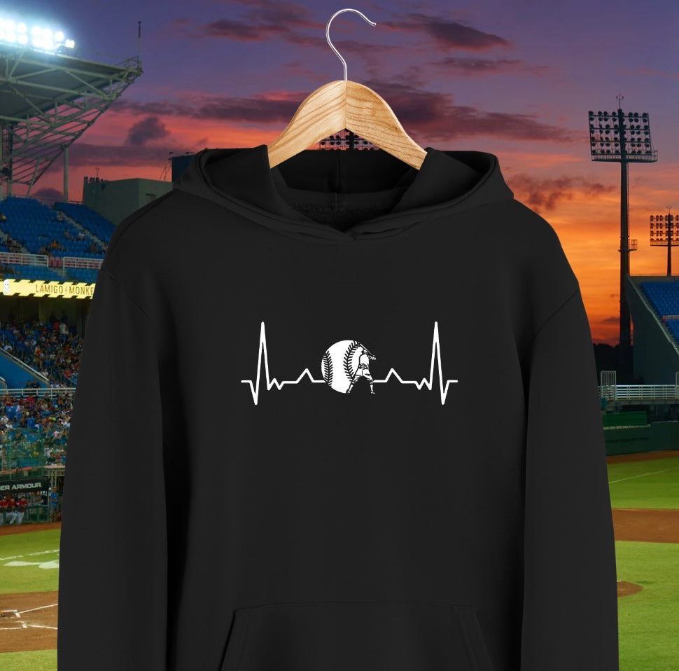 Hoodie - Ligne du cœur Baseball