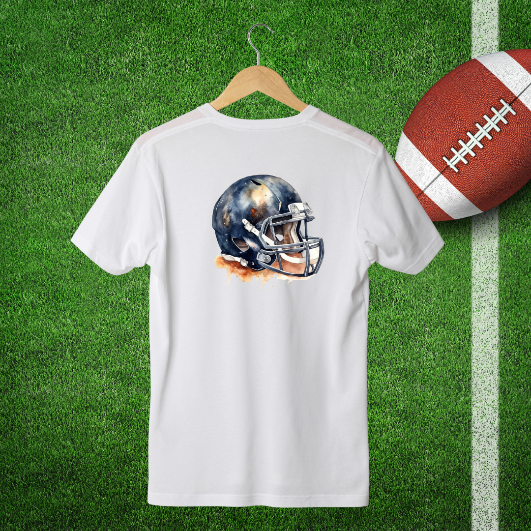 T-Shirt Casque Football - Faites ajouter un nom et un numéro au dos du chandail
