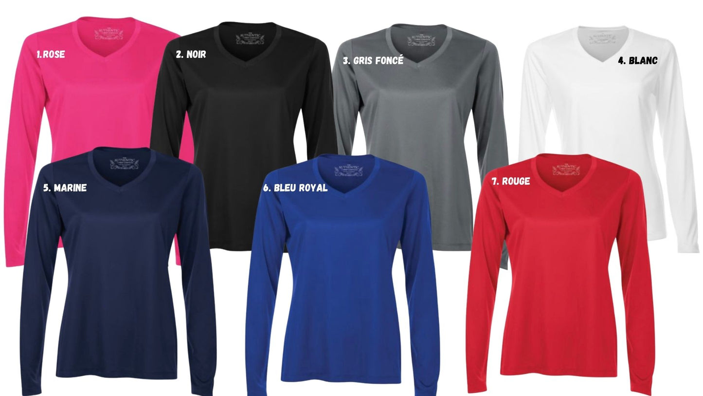 choix couleurs dryfit manches longues coupe fille bon pasteur