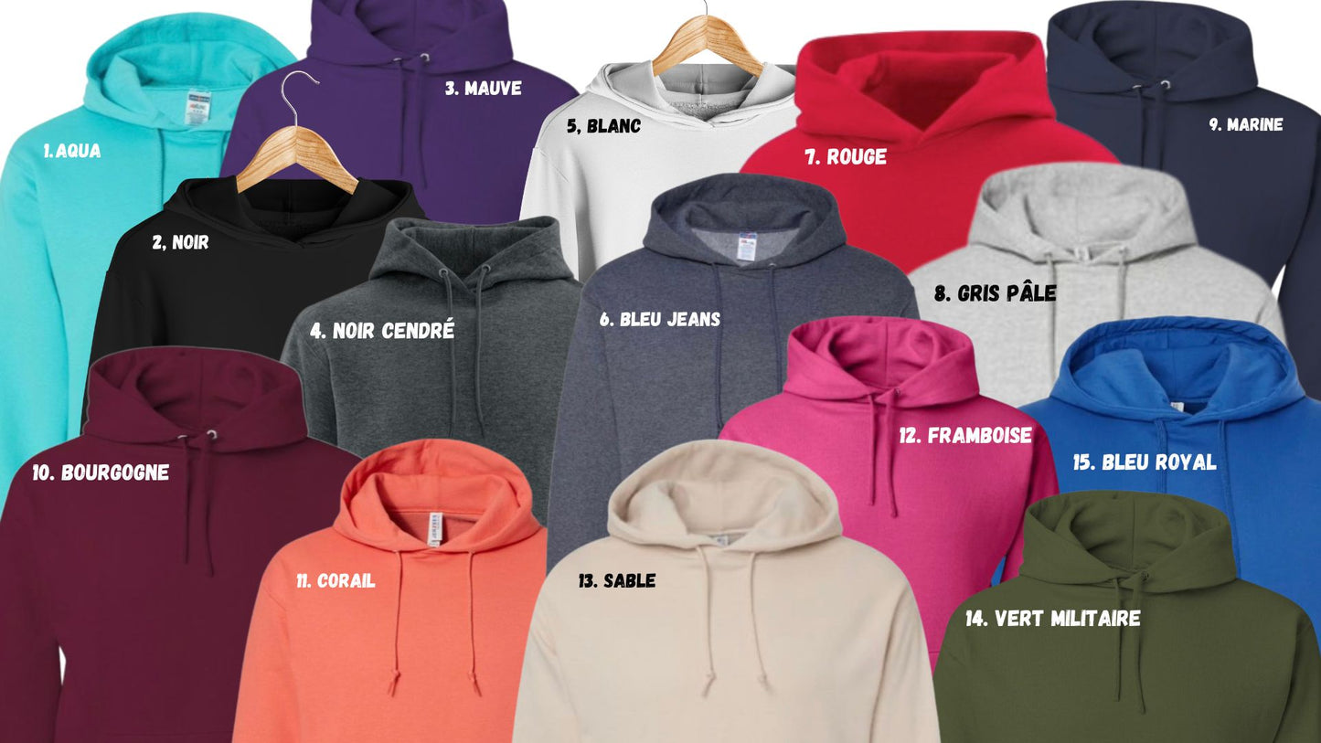Coton ouaté à capuchon Personnalisé | École La Rencontre