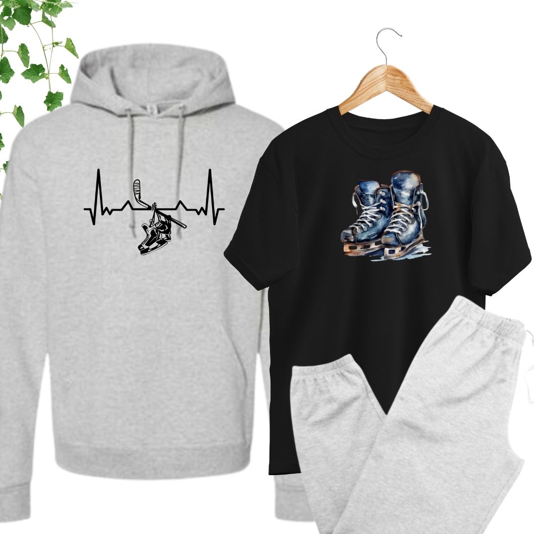 ensemble joueur hockey hoodie tshirt pyjama