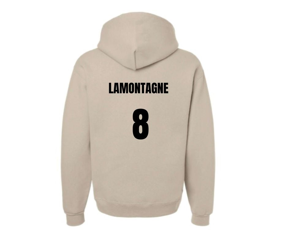 Hoodie personnalise dos As Montis soccer dad beige
