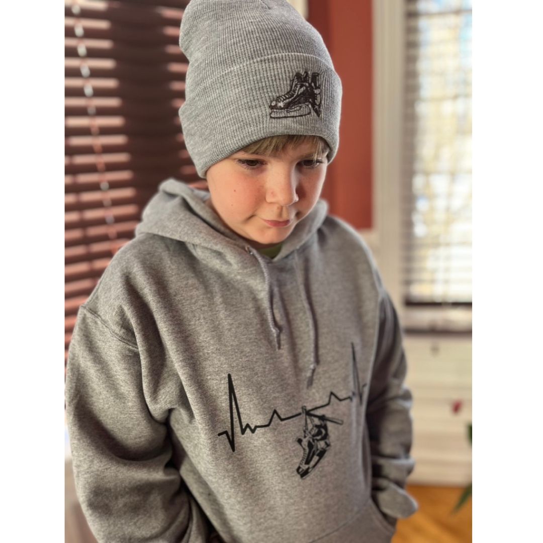 hoodie ligne du cœur hockey adolescent