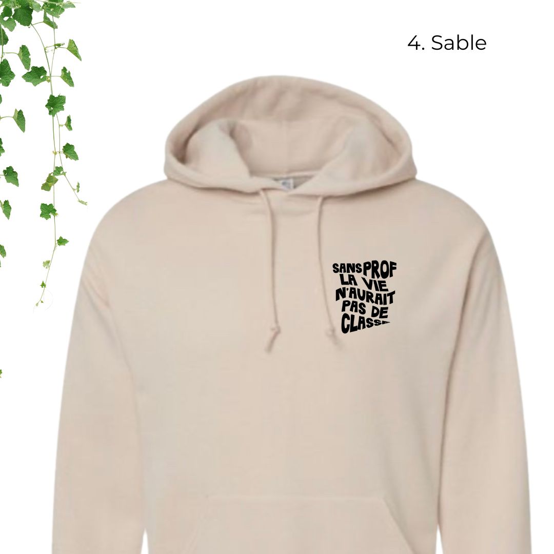 hoodie sable pour enseignant sans prof la vie aurait pas de classe