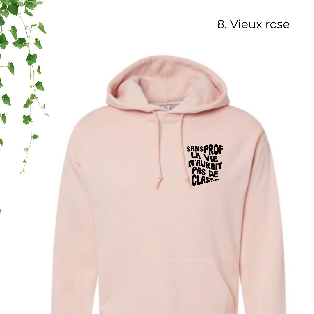 hoodie rose pour enseignants sans prof la vie aurait pas de classe