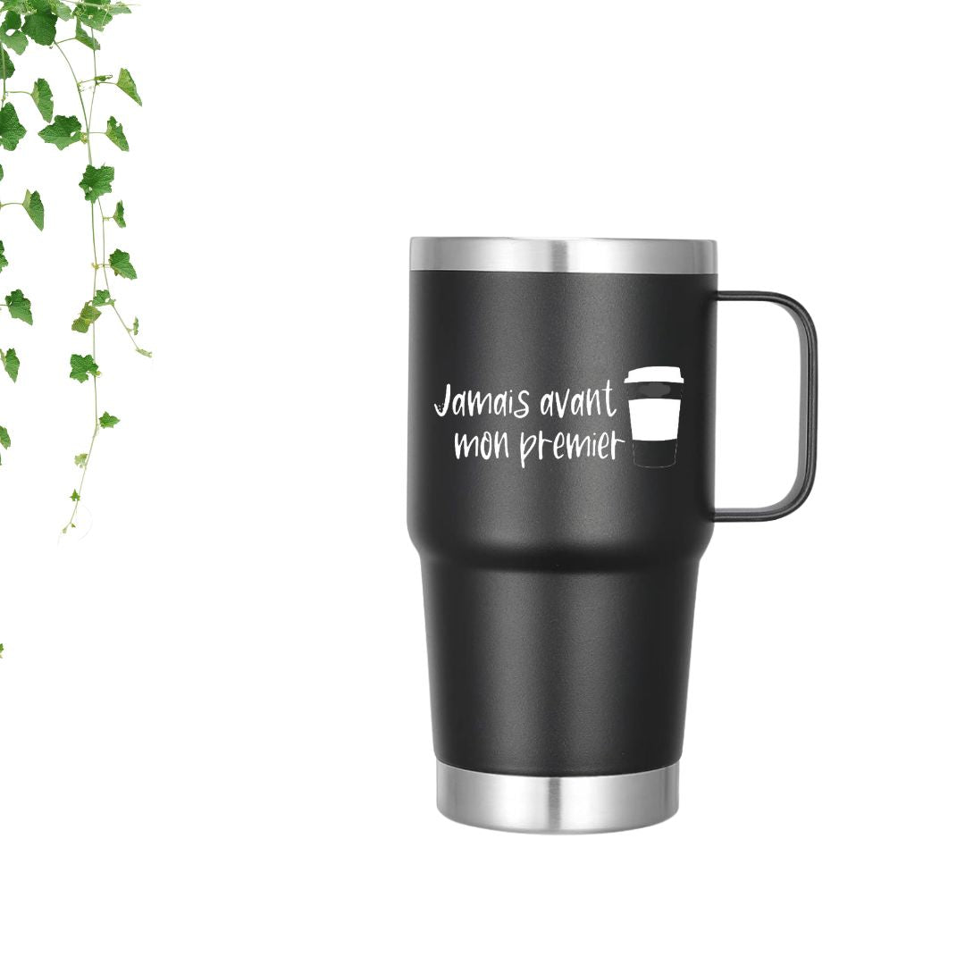 tasse de voyage jamais avant mon premier café