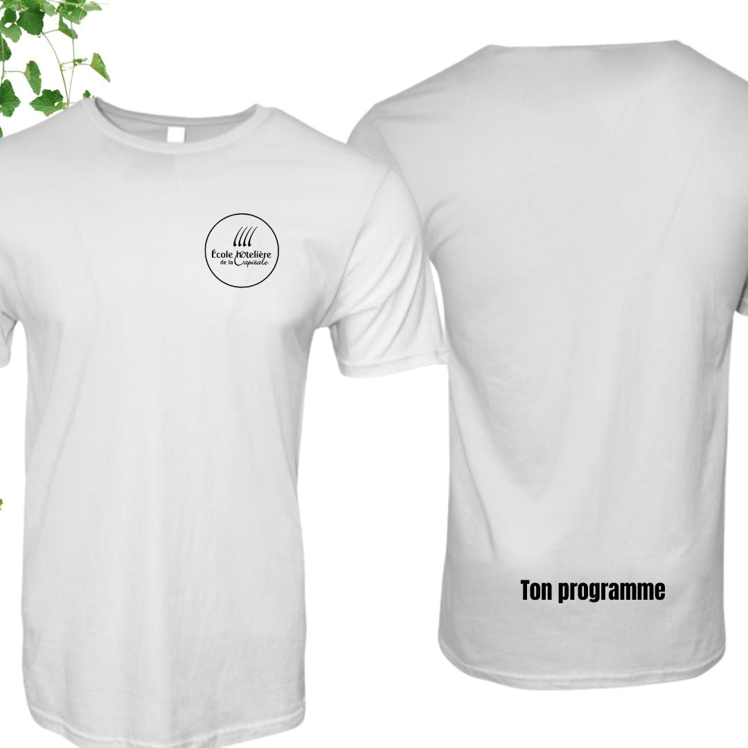 tshirt blanc ecole hoteliere de la capitale