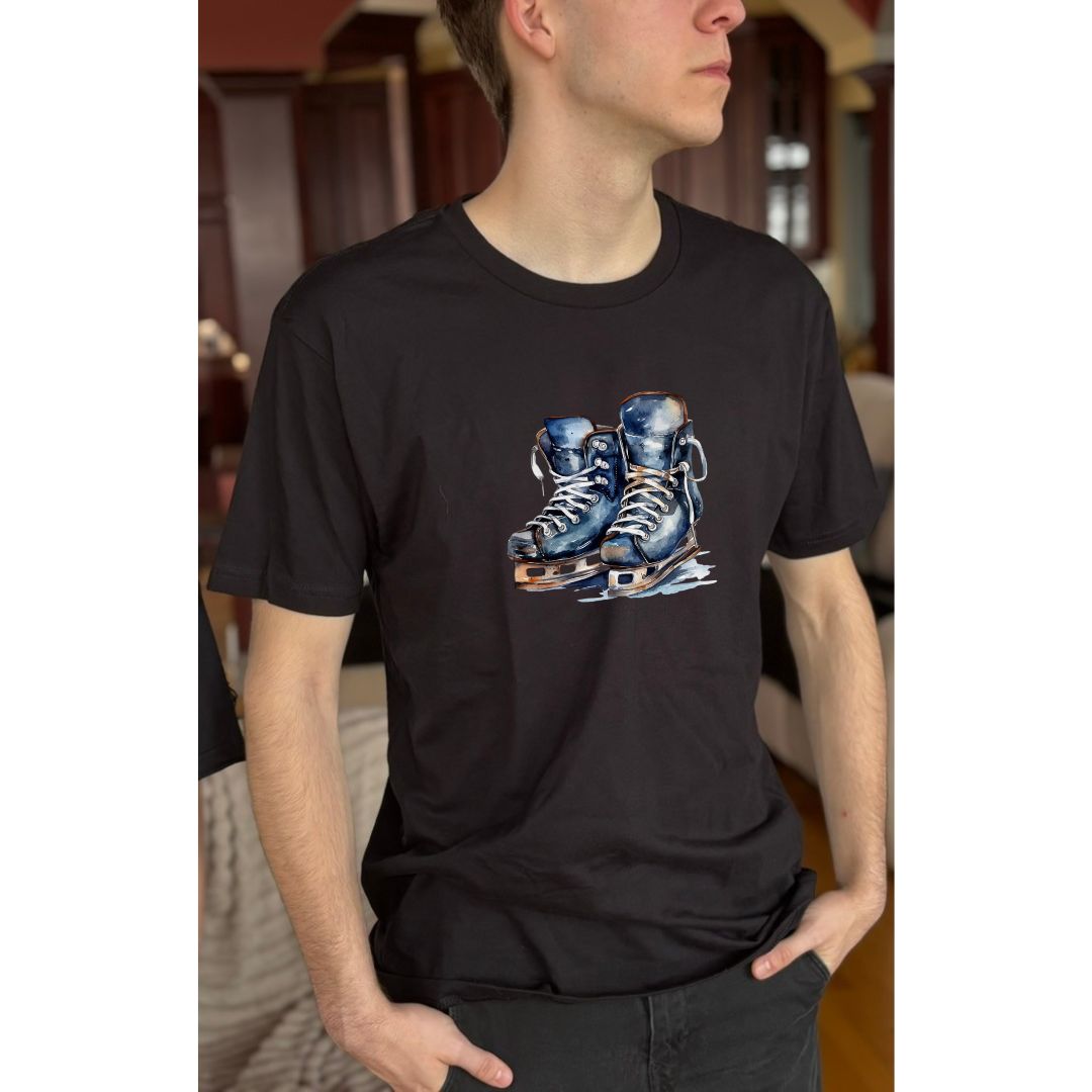 tshirt patins de hockey adolescent