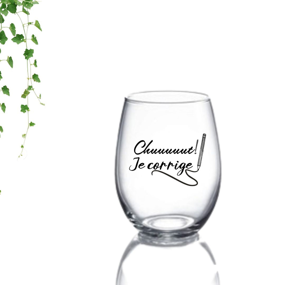 verre pour enseignant chut je corrige