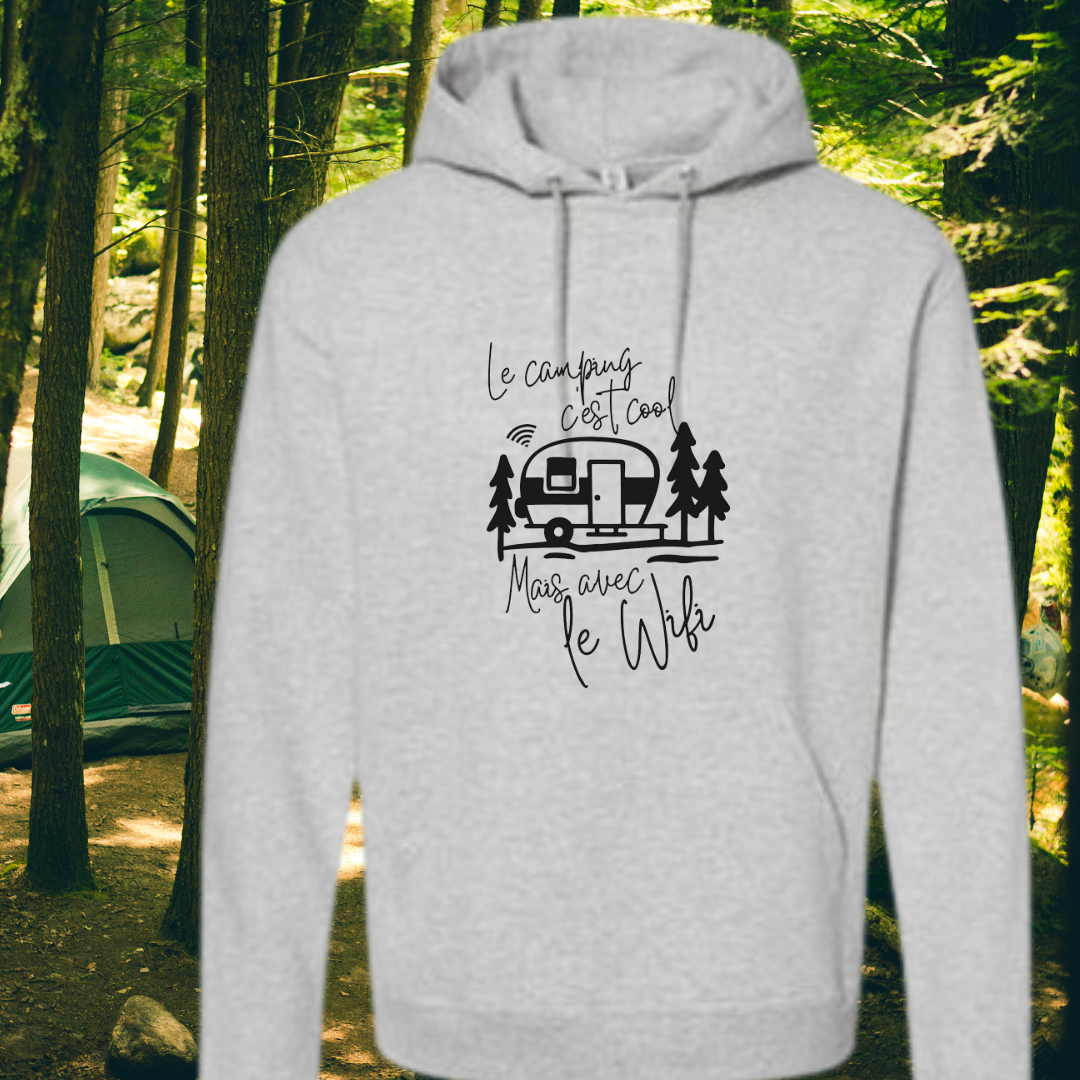 Hoodie - Le camping c'est cool, mais avec le Wifi
