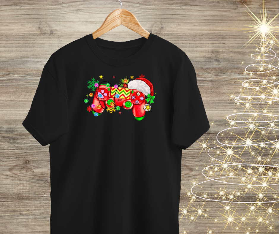 T-Shirt Noël - Gamer manette