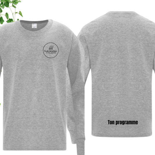 T-Shirt manches longues Gris - École hôtelière de la Capitale