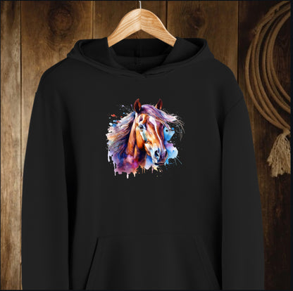 Hoodie - Cheval coloré