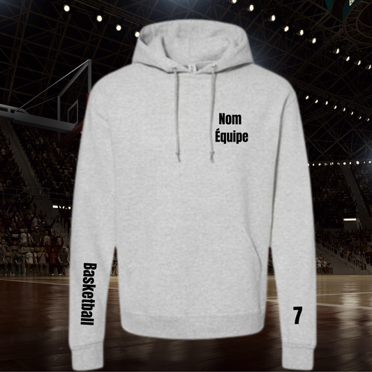 Basketball Hoodie Équipe Sportive - Faites ajouter votre nom d'équipe, numéro, nom, etc