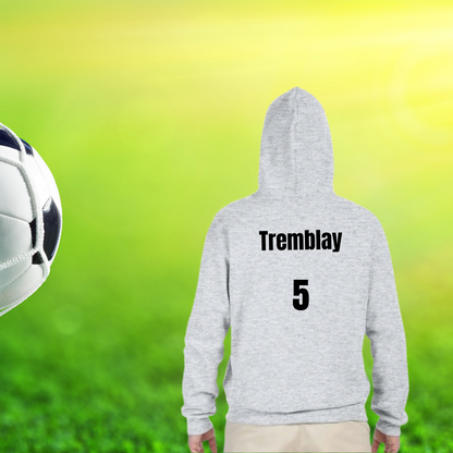 Hoodie Terrain de basket - Faites ajouter un nom et un numéro au dos du chandail