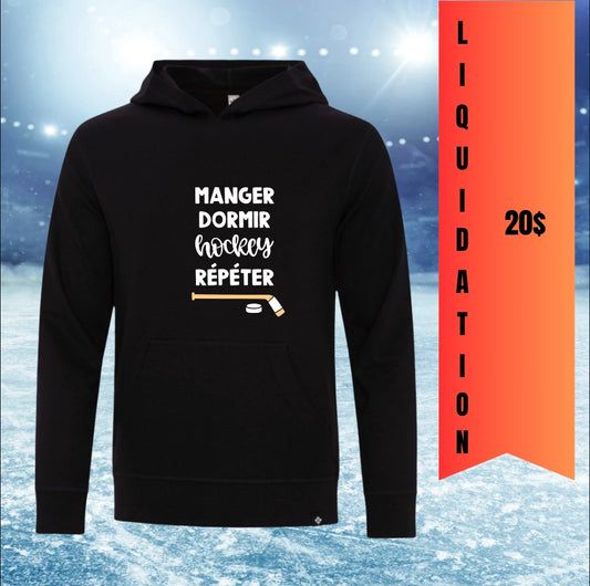 T-Shirt à manches longues avec capuchon hockey à 20$