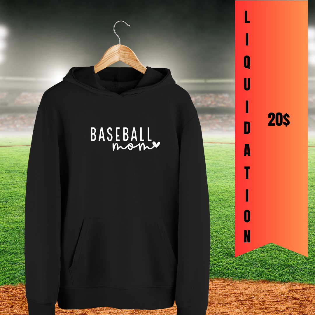 Hoodie - Baseball Mom à 19,99$