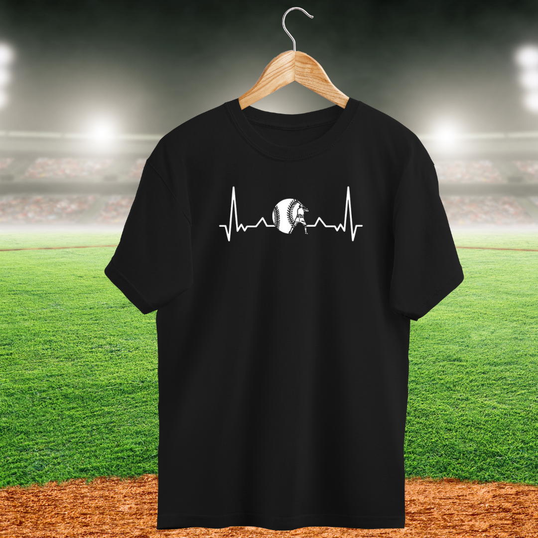 T-Shirt Noir Baseball - Faites ajouter un nom et un numéro au dos du chandail