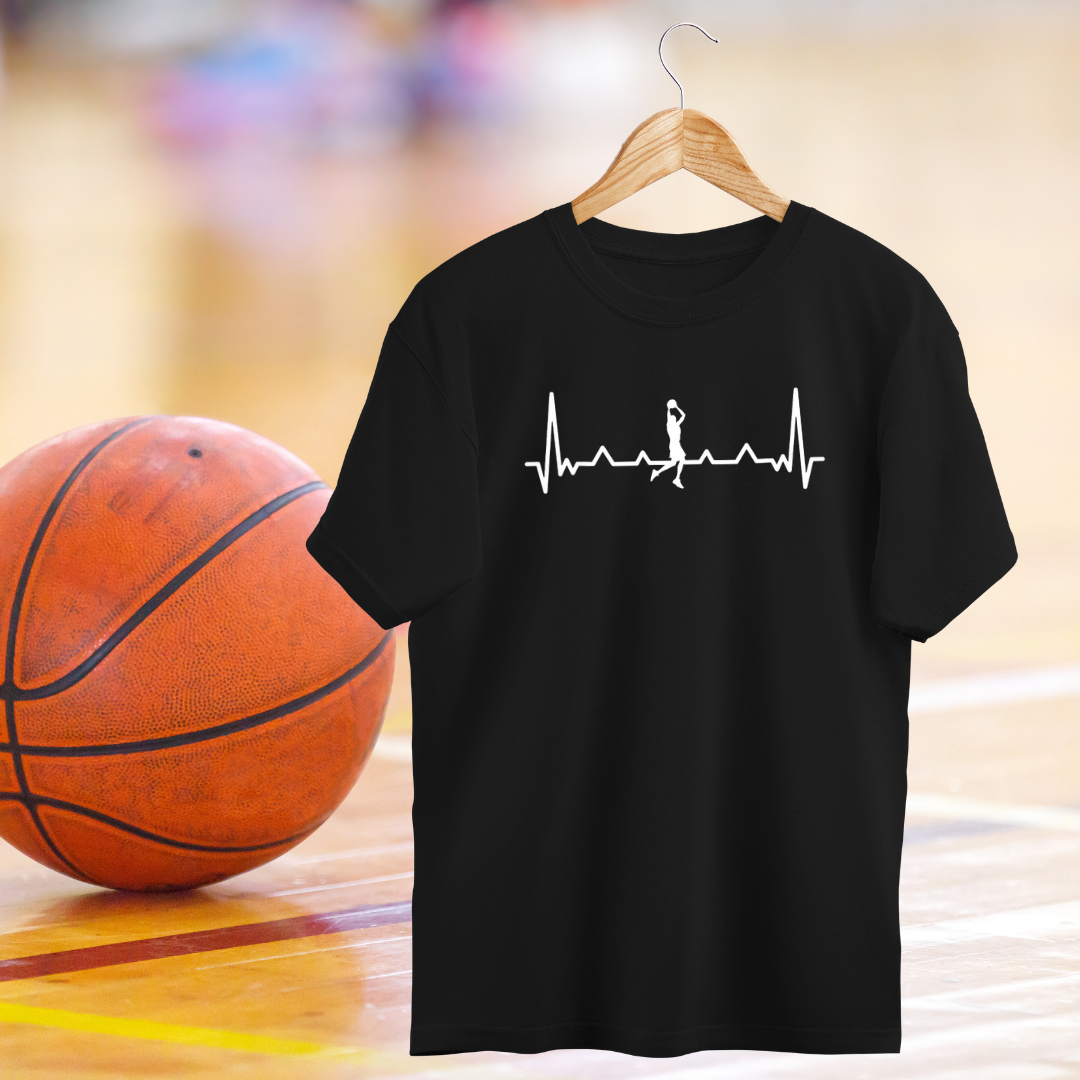 T-Shirt Noir Basketball - Faites ajouter un nom et un numéro au dos du chandail
