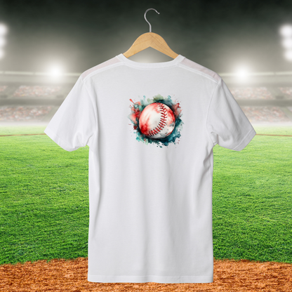 T-Shirt Baseball - Balle colorée
