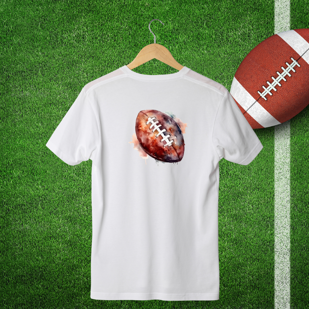 T-Shirt Ballon Football - Faites ajouter un nom et un numéro au dos du chandail