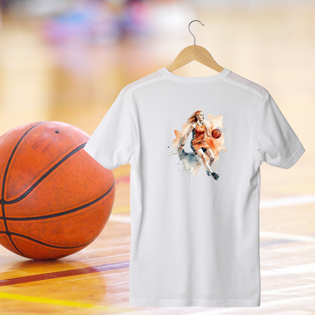 T-Shirt Joueuse Basketball - Faites ajouter un nom et un numéro au dos du chandail