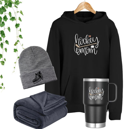 ensemble hockey mom hoodie tuque doudou tasse