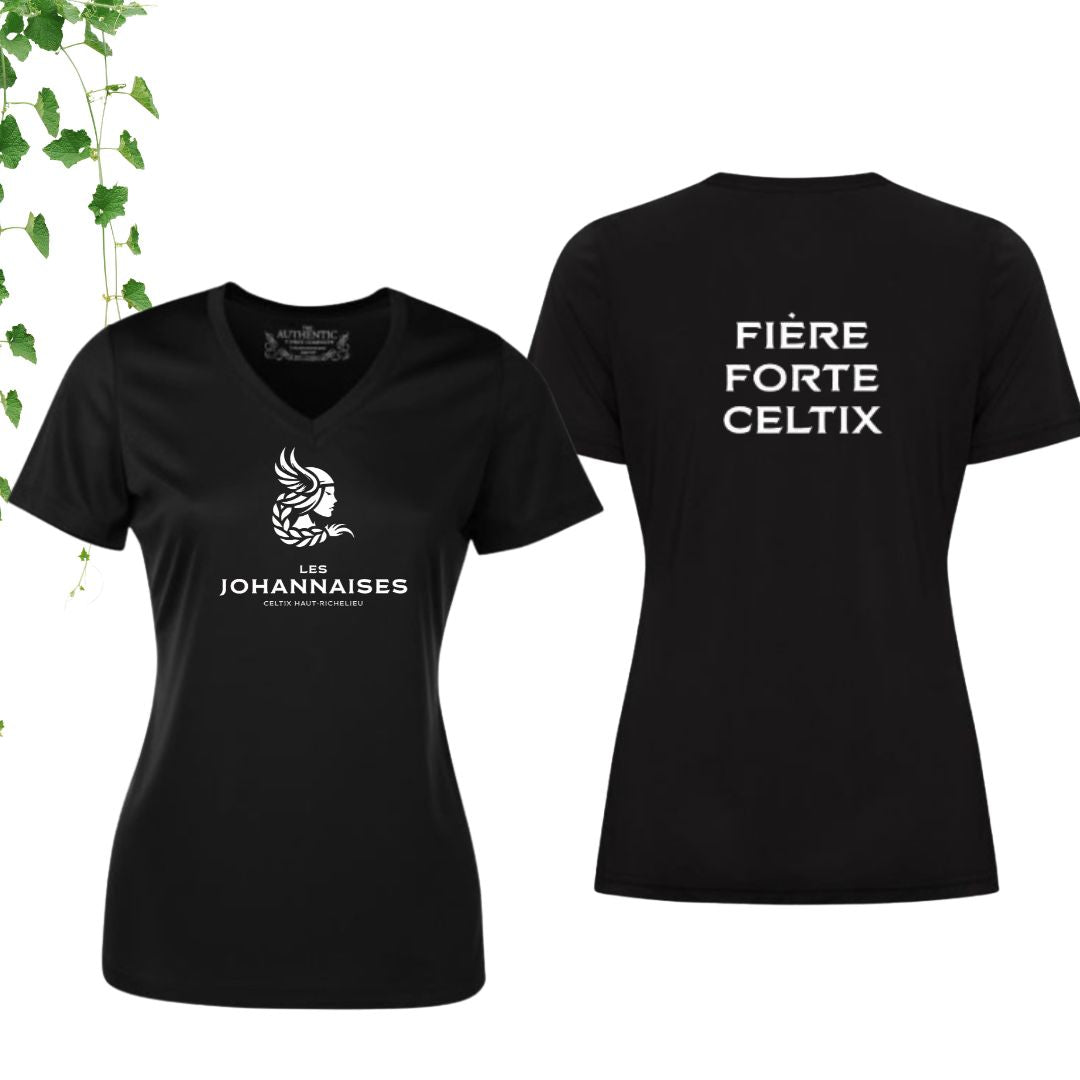 Dryfit coupe fille col en V | Johannaises - Modèle 3