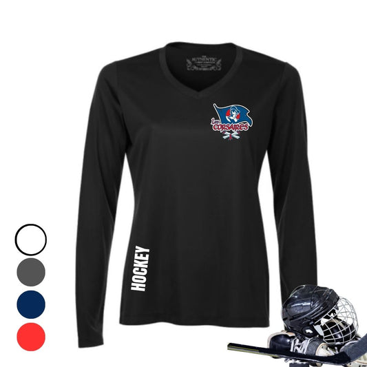 Dryfit coupe filles manches longues | Les Corsaires Hockey