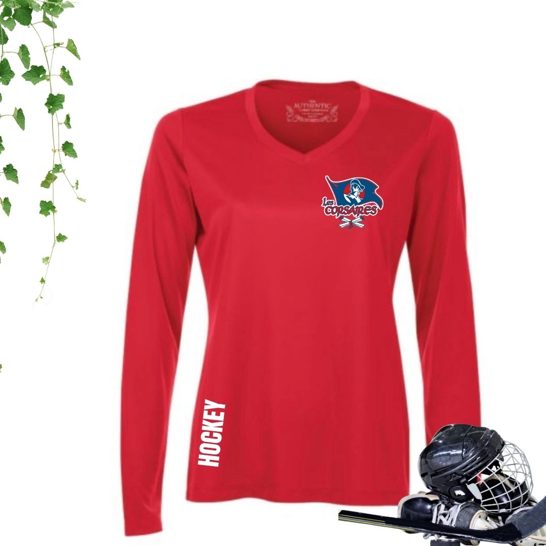 Dryfit coupe filles manches longues | Les Corsaires Hockey