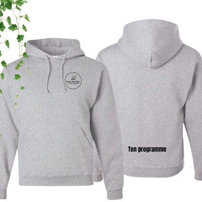 hoodie gris ecole hoteliere de la capitale