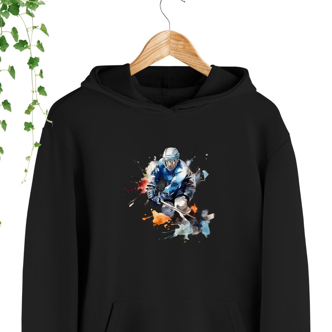Hoodie joueur de hockey noir