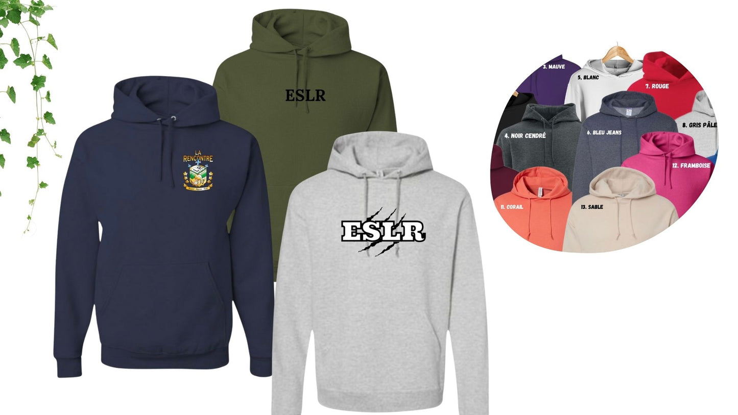 Coton ouaté à capuchon Personnalisé | École La Rencontre