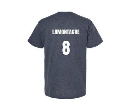 T-Shirt personnalise dos As montis soccer dad bleu