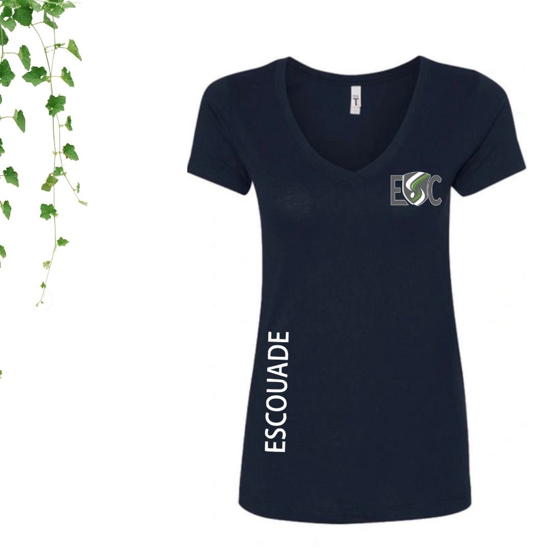 tshirt marine col en v ecole saint charles