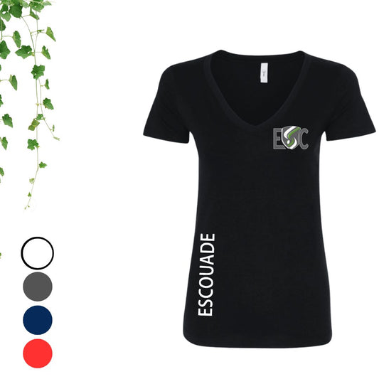 tshirt noir col en v ecole saint charles