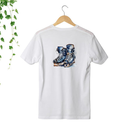 tshirt blanc patins de hockey