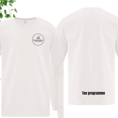 tshirt manches longues blanc ecole hoteliere de la capitale