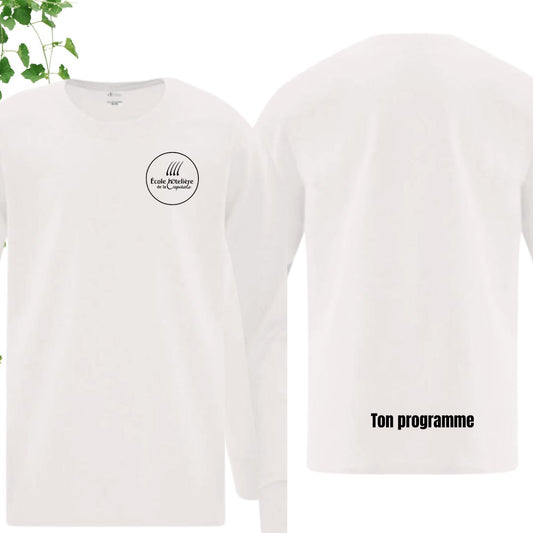 tshirt manches longues blanc ecole hoteliere de la capitale
