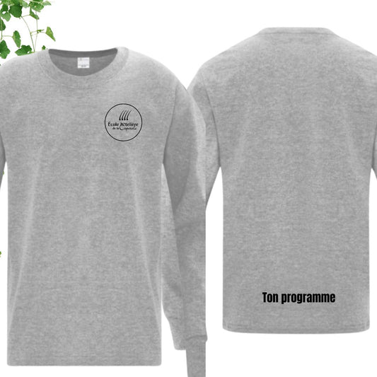 tshirt manches longues gris ecole hoteliere de la capitale