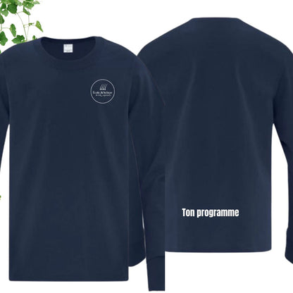 tshirt manches longues marine ecole hoteliere de la capitale