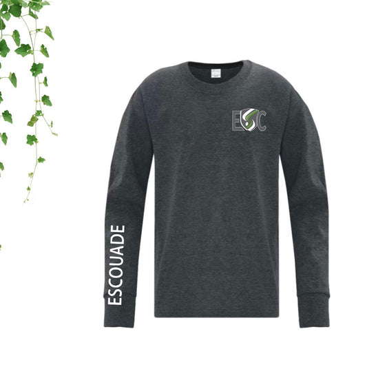 tshirt manches longues gris ecole saint charles