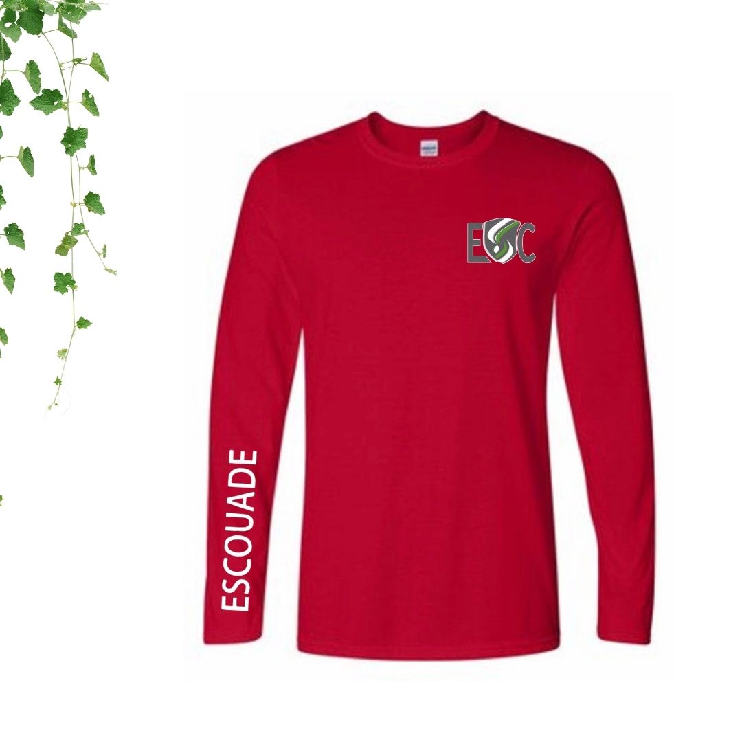 tshirt manches longues rouge ecole saint charles