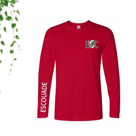 tshirt manches longues rouge ecole saint charles