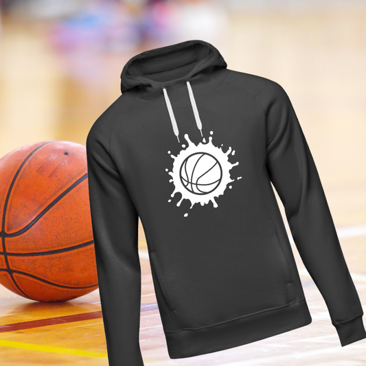 Hoodie Noir Basketball - Faites ajouter un nom et un numéro au dos du chandail